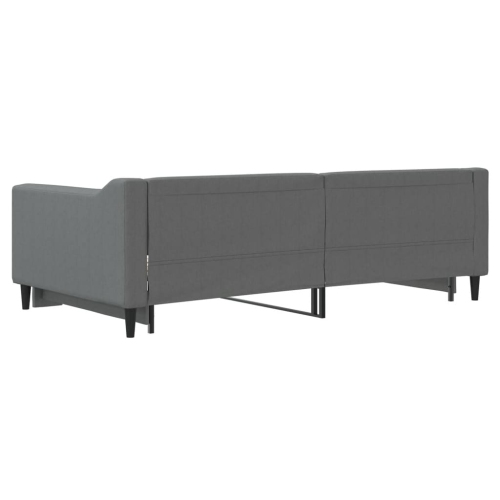 vidaXL Daybed with Trundle without Mattress Dark Grey 100x190 cm