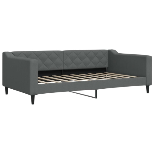 vidaXL Daybed with Trundle without Mattress Dark Grey 100x190 cm