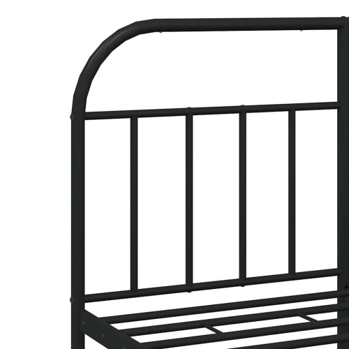 vidaXL 12" Black Full Size Metal Bed Frame with Headboard No Mattress