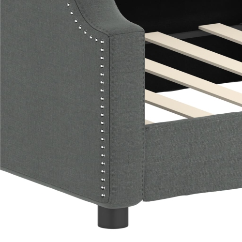 vidaXL Day Bed without Mattress Dark Grey 100x190 cm Fabric