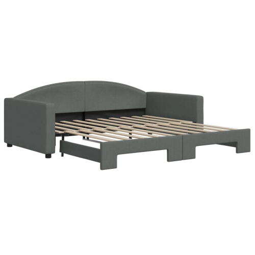 VIDAXL  Daybed With Trundle Without Mattress Dark 100X190 Cm In Grey