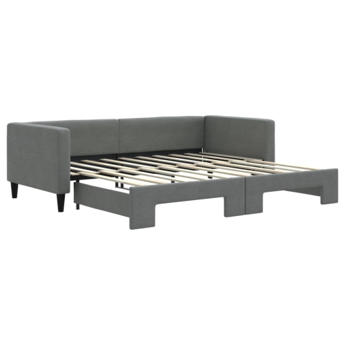 VIDAXL  Daybed With Trundle Without Mattress Dark 100X190 Cm In Grey