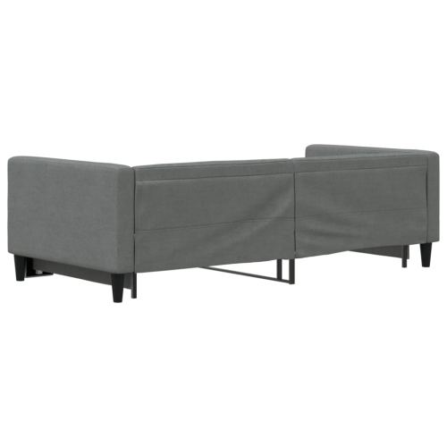 vidaXL Daybed with Trundle without Mattress Dark Grey 100x190 cm