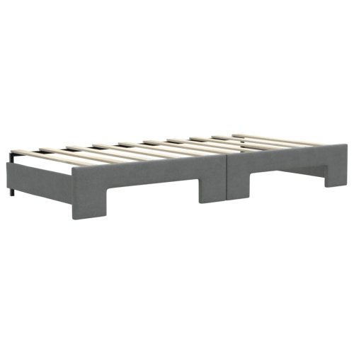 vidaXL Daybed with Trundle without Mattress Dark Grey 100x190 cm