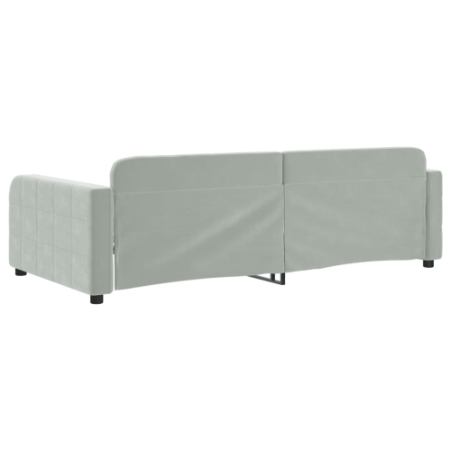 vidaXL Day Bed without Mattress Light Grey 100x190 cm Velvet