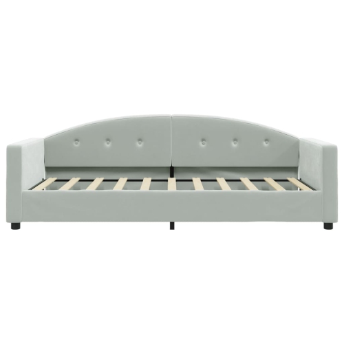 vidaXL Daybed with Trundle without Mattress Light Grey 100x190 cm