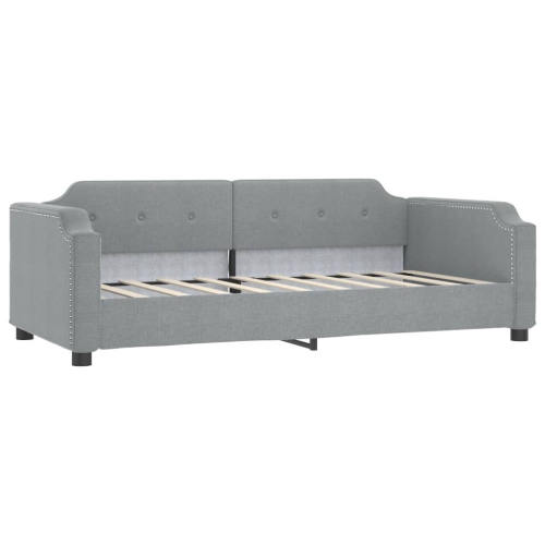 vidaXL Day Bed without Mattress Light Grey 100x190 cm Fabric