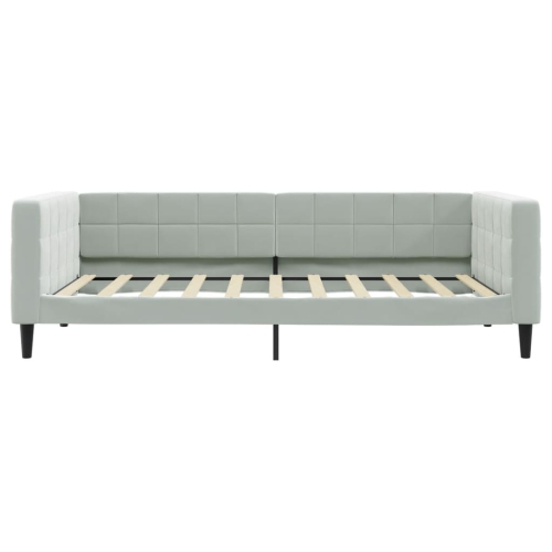 vidaXL Daybed with Trundle without Mattress Light Grey 100x190 cm