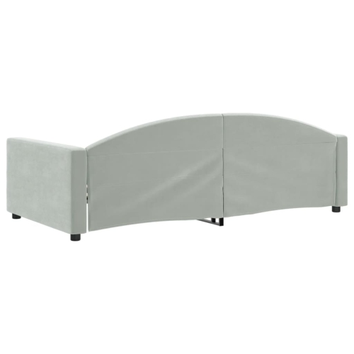 vidaXL Day Bed without Mattress Light Grey 100x190 cm Velvet
