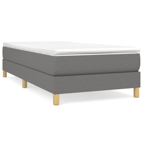 Matelas sommier à ressorts avec matelas gris foncé 100 x 203&nbsp;cm pour lit simple TG