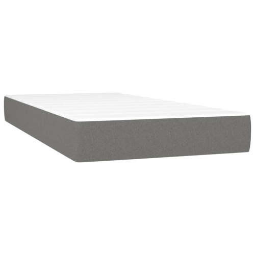 Matelas sommier à ressorts avec matelas gris foncé 100 x 203&nbsp;cm pour lit simple TG
