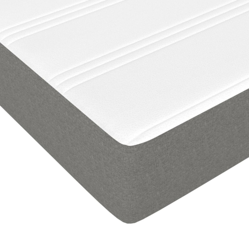 Matelas sommier à ressorts avec matelas gris foncé 100 x 203&nbsp;cm pour lit simple TG
