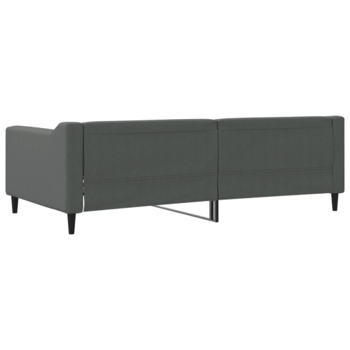 vidaXL Day Bed without Mattress Dark Grey 100x190 cm Fabric