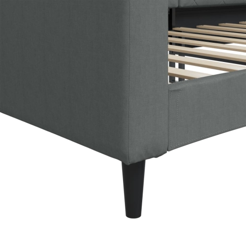 vidaXL Day Bed without Mattress Dark Grey 100x190 cm Fabric