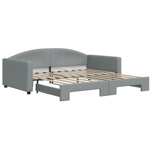 VIDAXL  Daybed With Trundle Without Mattress Light 100X190 Cm In Grey