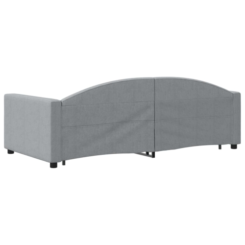 vidaXL Daybed with Trundle without Mattress Light Grey 100x190 cm