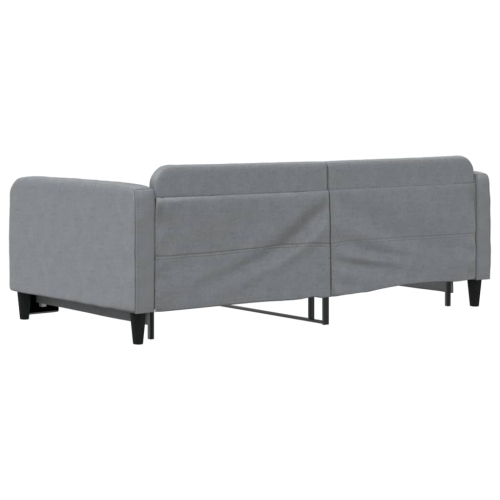 vidaXL Daybed with Trundle without Mattress Light Grey 100x190 cm