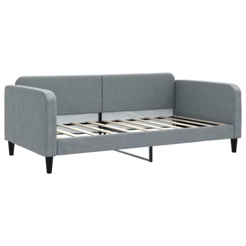 vidaXL Daybed with Trundle without Mattress Light Grey 100x190 cm