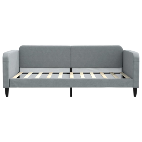 vidaXL Daybed with Trundle without Mattress Light Grey 100x190 cm