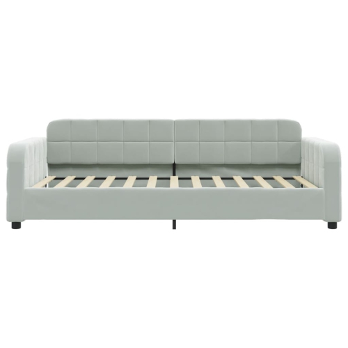 vidaXL Daybed with Trundle without Mattress Light Grey 100x190 cm