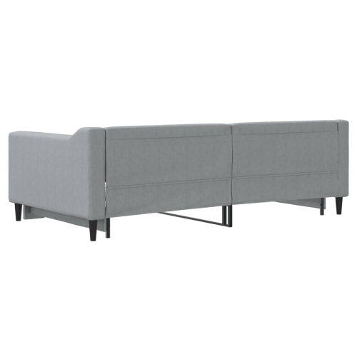 vidaXL Daybed with Trundle without Mattress Light Grey 100x190 cm