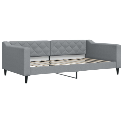 vidaXL Daybed with Trundle without Mattress Light Grey 100x190 cm