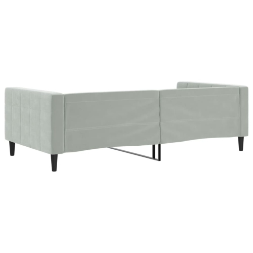 vidaXL Day Bed without Mattress Light Grey 100x190 cm Velvet
