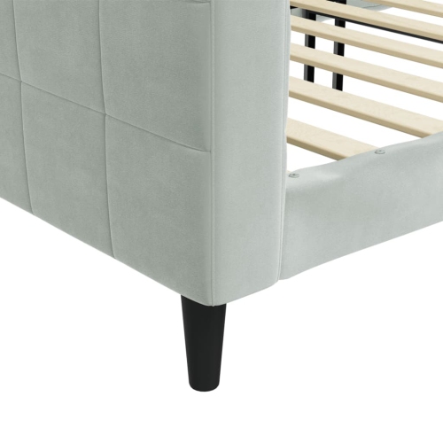 vidaXL Day Bed without Mattress Light Grey 100x190 cm Velvet