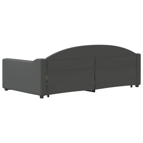 Lit de repos avec lit gigogne vidaXL sans matelas gris foncé 100 x 190&nbsp;cm