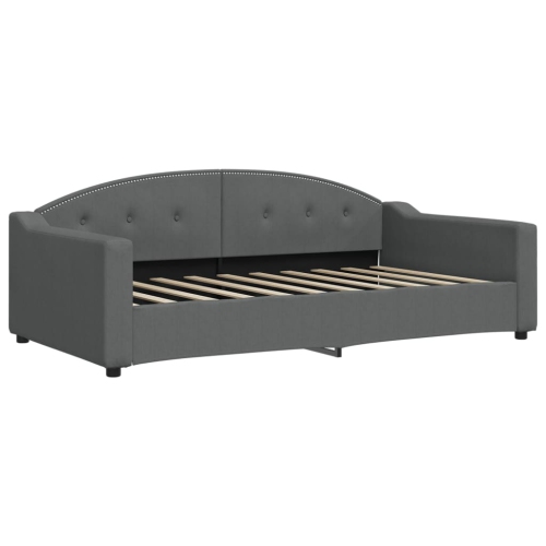 Lit de repos avec lit gigogne vidaXL sans matelas gris foncé 100 x 190&nbsp;cm