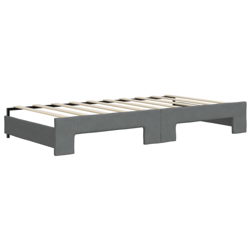 Lit de repos avec lit gigogne vidaXL sans matelas gris foncé 100 x 190&nbsp;cm