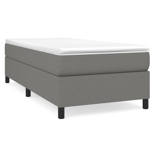 Matelas sommier à ressorts avec matelas gris foncé 100 x 203&nbsp;cm pour lit simple TG