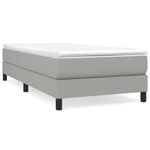 Matelas sommier à ressorts avec matelas gris pâle 100 x 203&nbsp;cm pour lit simple TG