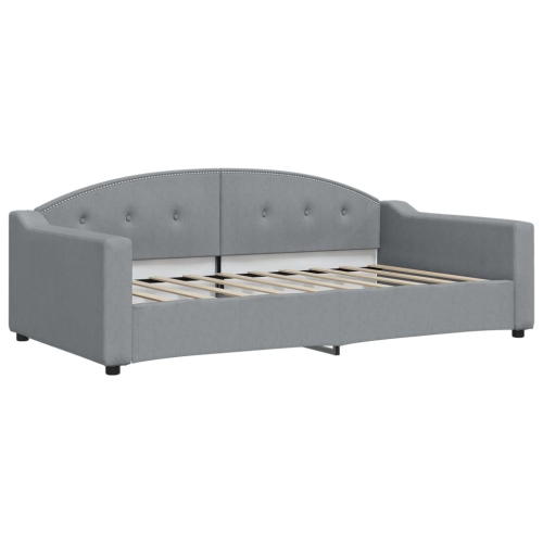 vidaXL Daybed with Trundle without Mattress Light Grey 100x190 cm