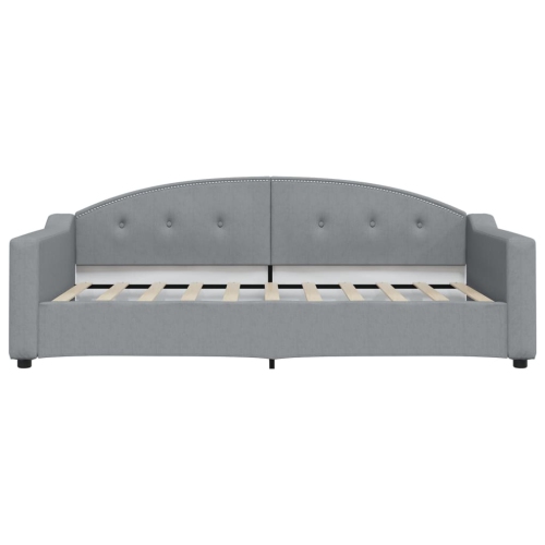 vidaXL Daybed with Trundle without Mattress Light Grey 100x190 cm