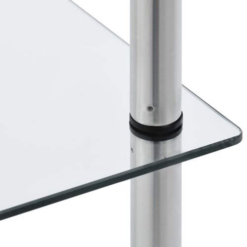 vidaXL 6-Tier Shelf Transparent 40x40x160 cm Tempered Glass