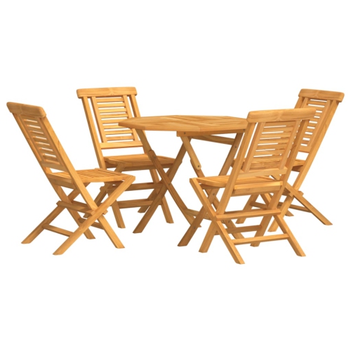 VIDAXL  5 Piece Garden Dining Set Solid Wood Teak