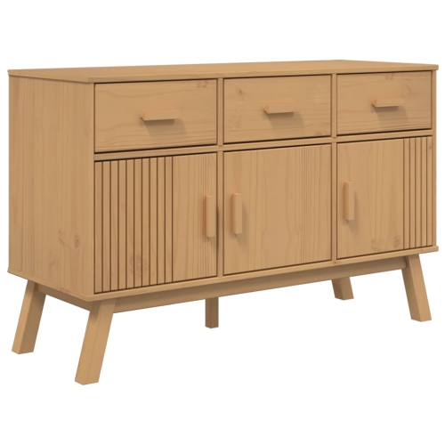 VIDAXL  Sideboard Olden 114X43X73.5 Cm Solid Wood Pine In Brown
