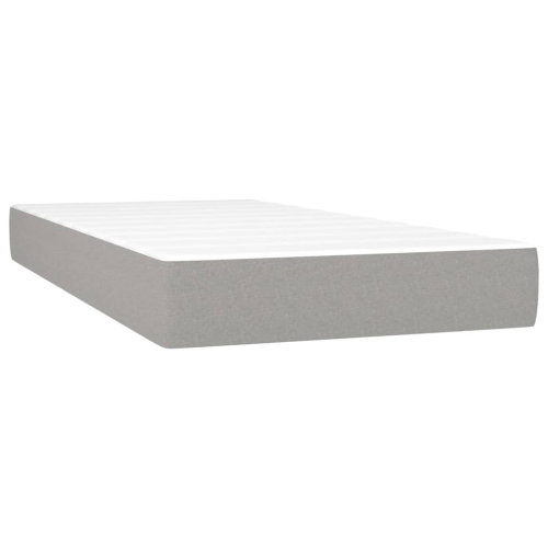 vidaXL Pocket Spring Bed Mattress Light Grey 100x203x20 cm Twin XL Fabric