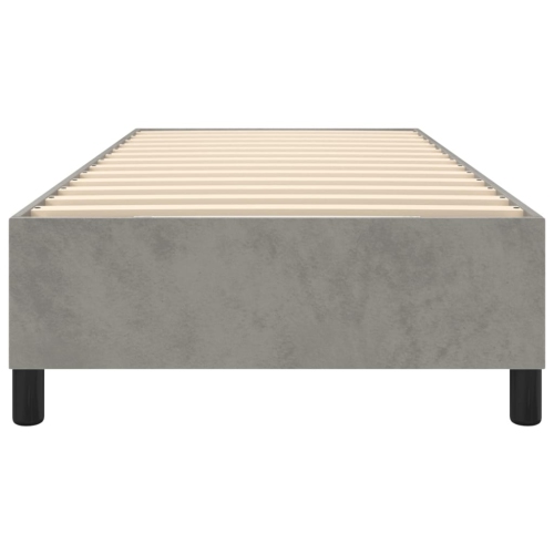 vidaXL Box Spring Bed Frame Light Grey Twin Velvet