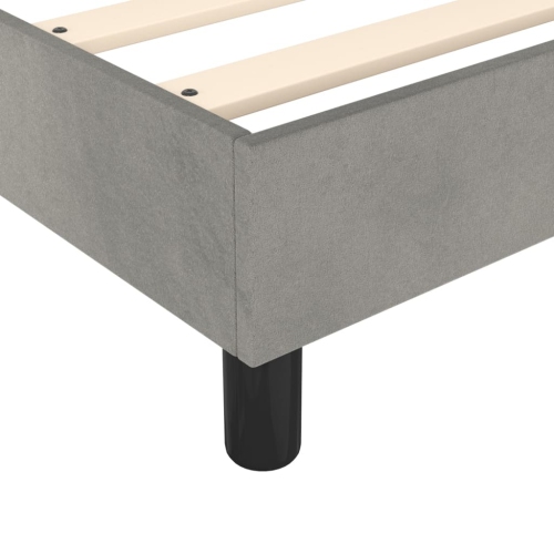 vidaXL Box Spring Bed Frame Light Grey Twin Velvet
