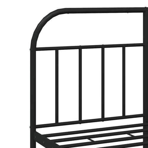 vidaXL 12" Black Queen Metal Bed Frame with Headboard No Mattress