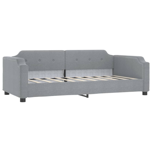 vidaXL Daybed with Trundle without Mattress Light Grey 100x190 cm