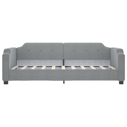 vidaXL Daybed with Trundle without Mattress Light Grey 100x190 cm