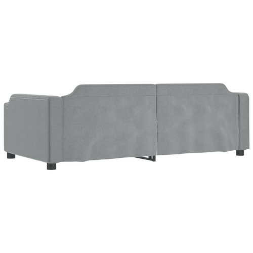 vidaXL Daybed with Trundle without Mattress Light Grey 100x190 cm