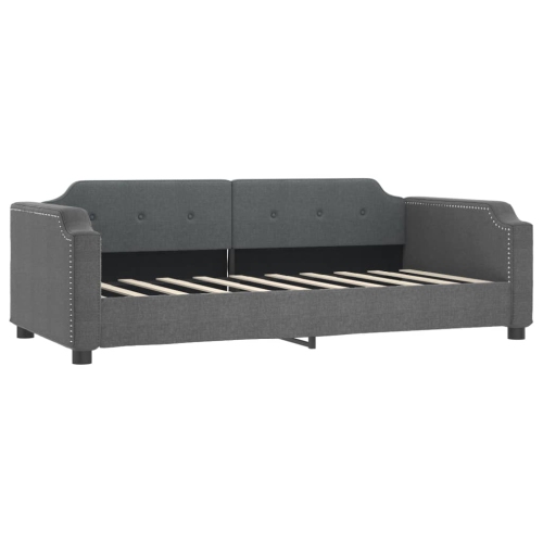 vidaXL Daybed with Trundle without Mattress Dark Grey 100x190 cm