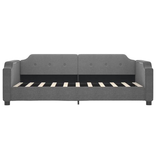 vidaXL Daybed with Trundle without Mattress Dark Grey 100x190 cm