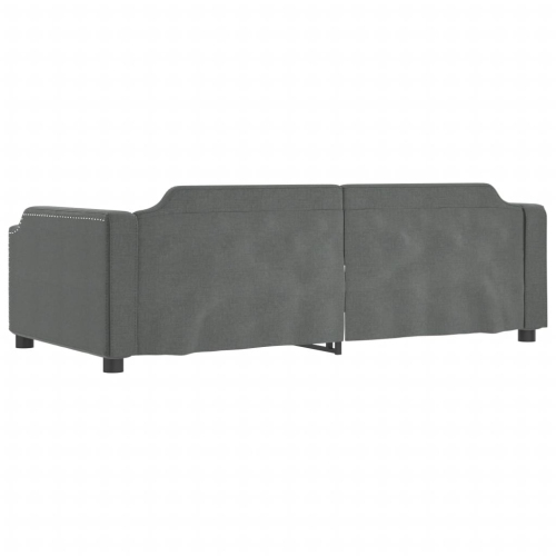 vidaXL Daybed with Trundle without Mattress Dark Grey 100x190 cm