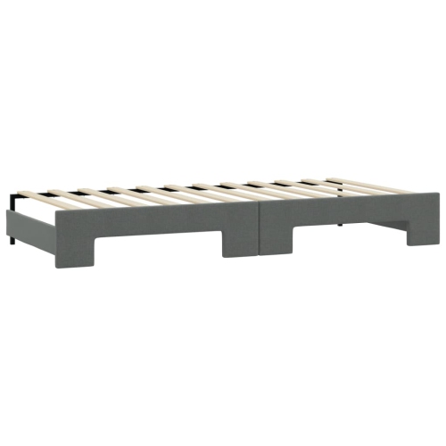 vidaXL Daybed with Trundle without Mattress Dark Grey 100x190 cm