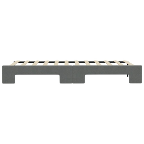 vidaXL Daybed with Trundle without Mattress Dark Grey 100x190 cm